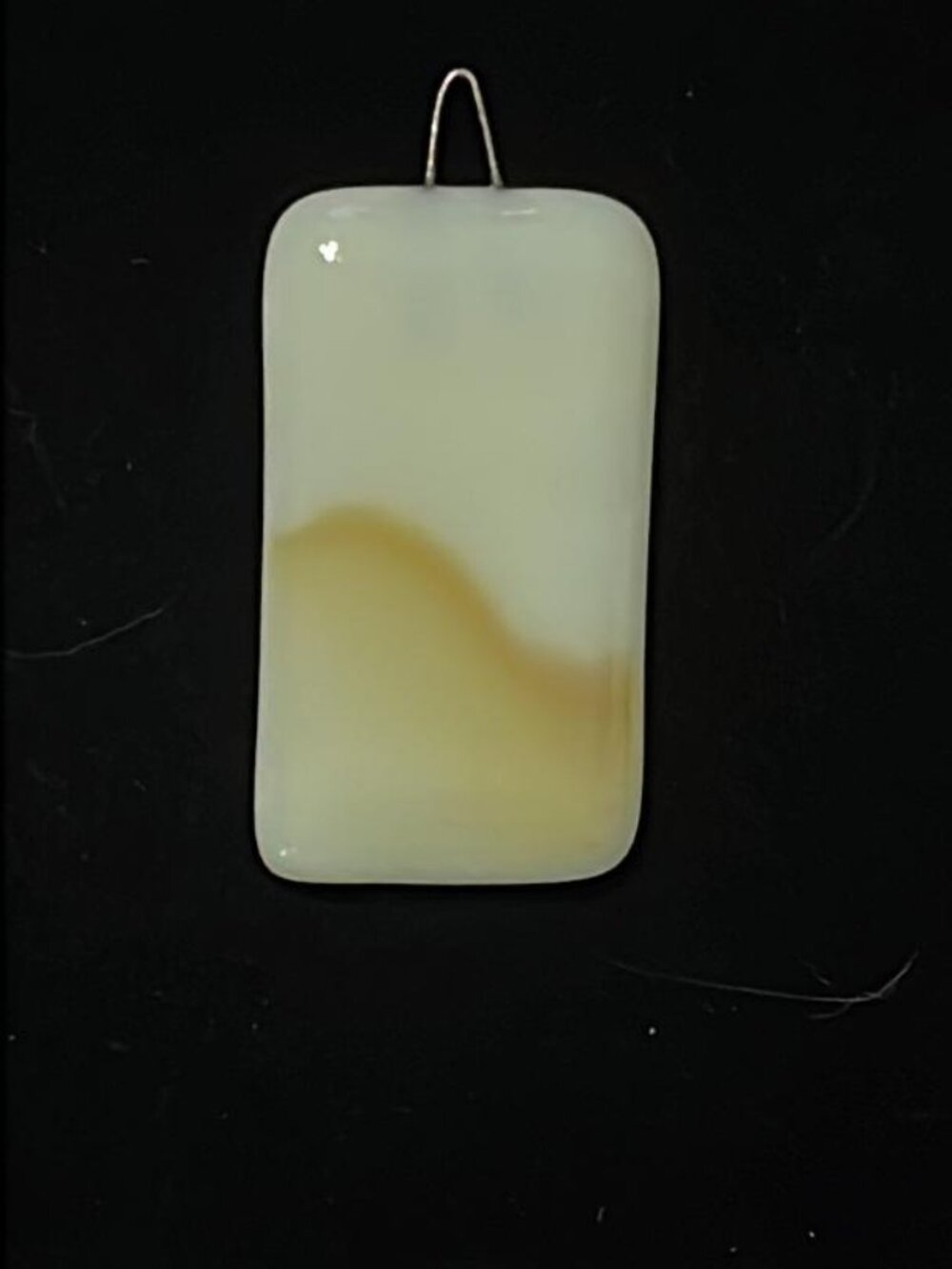 White and Biege Glass Pendant